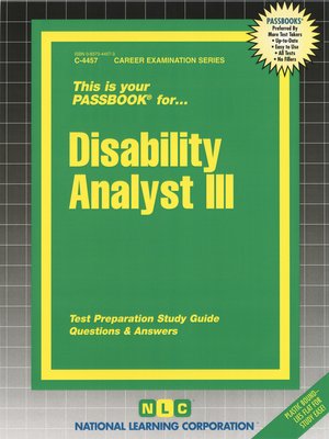 cover image of Disability Analyst III